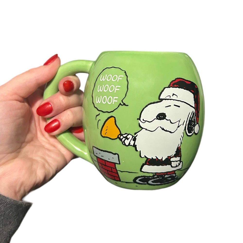 Peanuts Snoopy Green Christmas Coffee Tea Mug